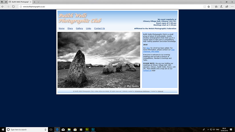 Builth Wells Photography Club,&nbsp; Site Designed by White Waves and Hosted by Weboriel