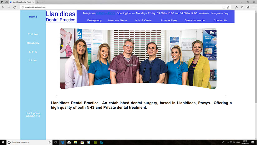 Llanidloes Dental Practice - Site Designed and Hosted by Weborie