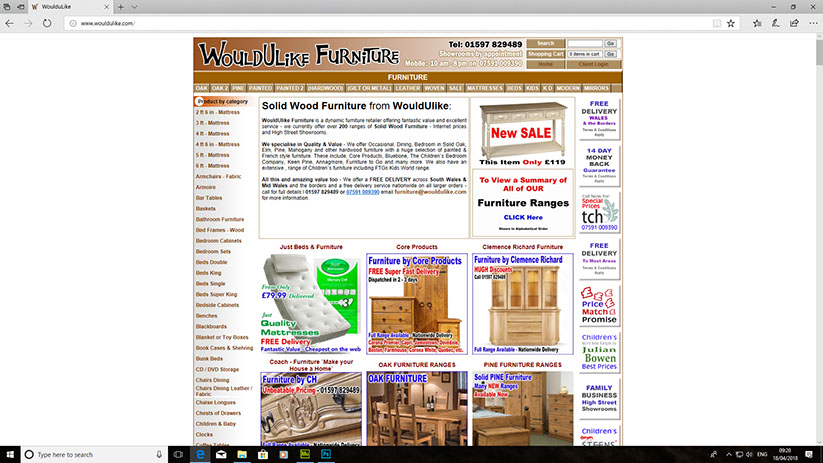 WouldULike Furniture,&nbsp; Site Designed by Nash Labs and Hosted by Weboriel